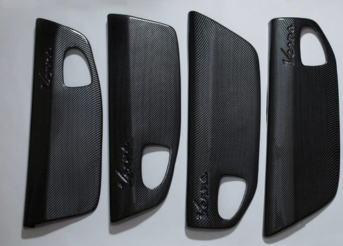 Hyundai Verna Premium Carbon Fiber Door Panel Cover Set (4 Pieces) – ABS Hydrographic Interior Trim